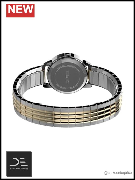Classic Analog Quartz Watch with Stainless Steel Expansion Band, Indiglo Light, main image 4